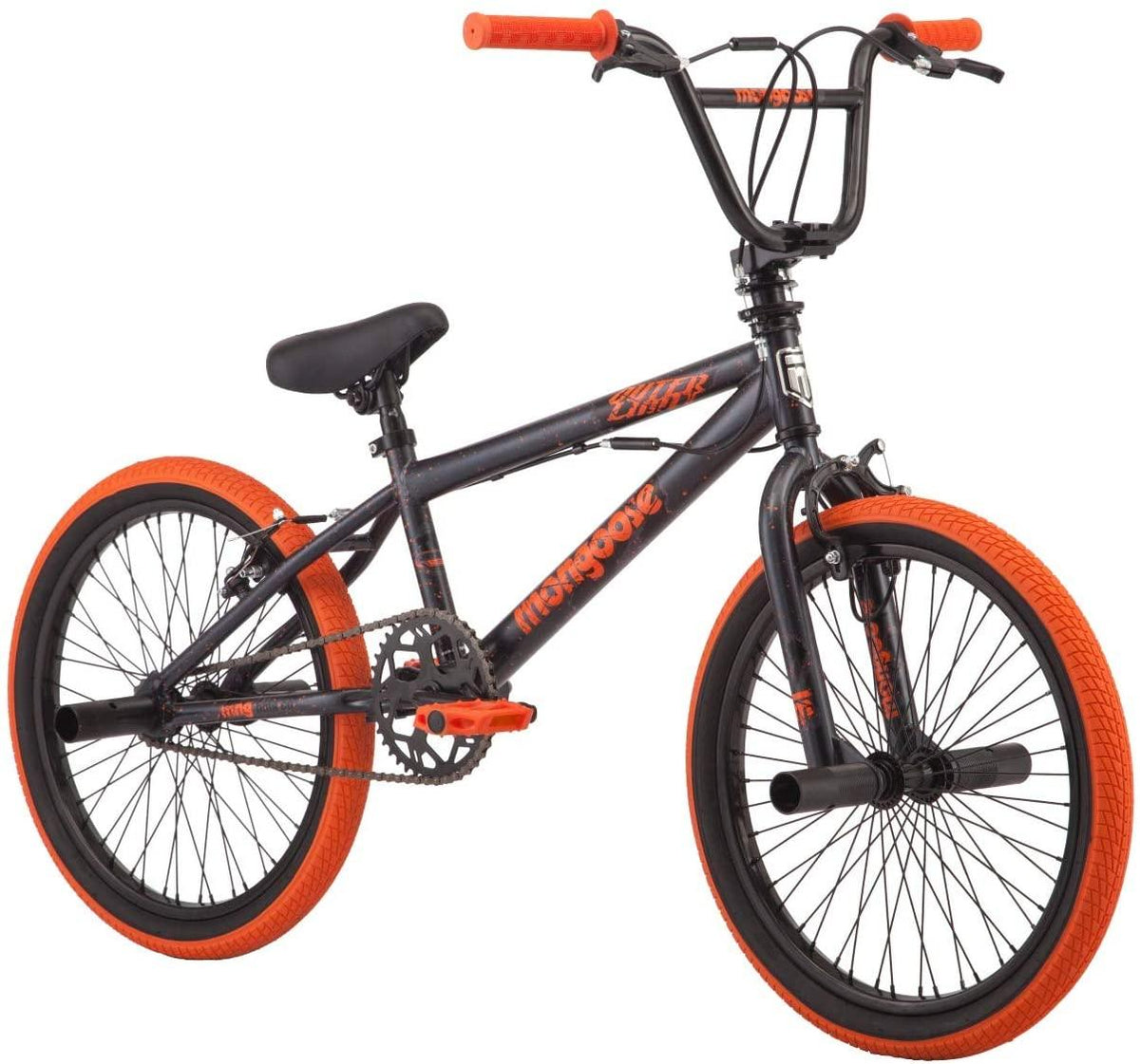 Mongoose 2021 20" Outerlimit BMX Bike, Dark Grey/Orange