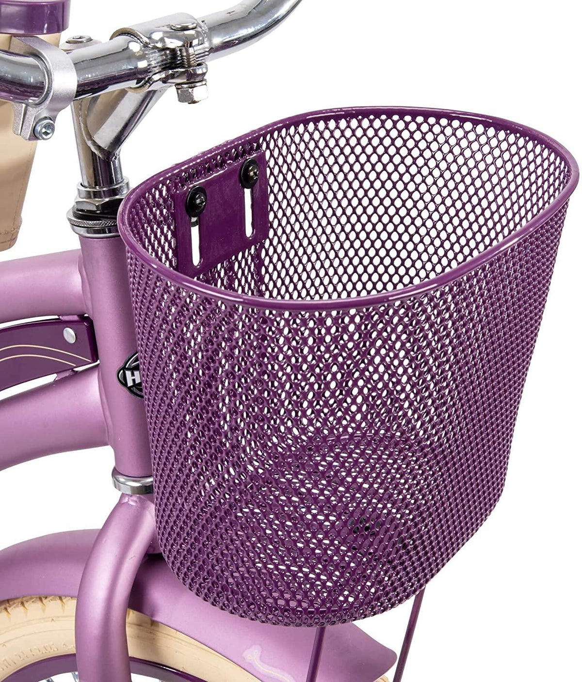 Huffy 24” Womens Nel Lusso Cruiser Bike with Basket, Purple