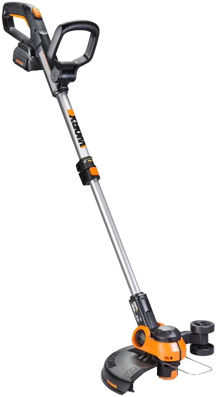 WORX Wg180 40 Volt GT3.0 Trimmer with Battery and Charger Included Cordless Grass Trimer, Orange and Black