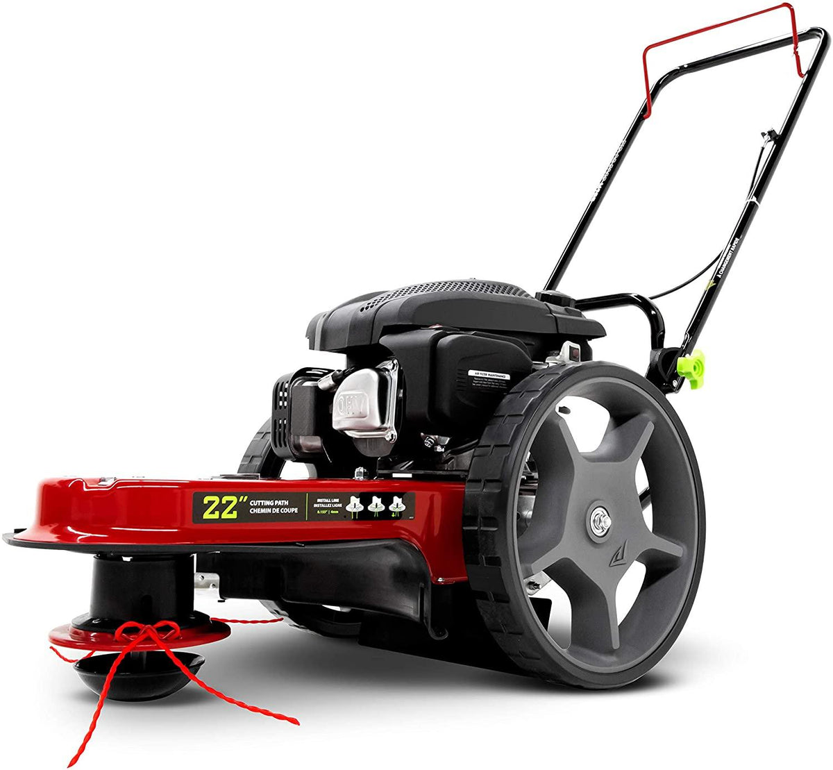 EARTHQUAKE 28463 M205 150cc 4-Cycle Viper Engine, 5 Year Warranty Walk Behind String Mower, Red/Black