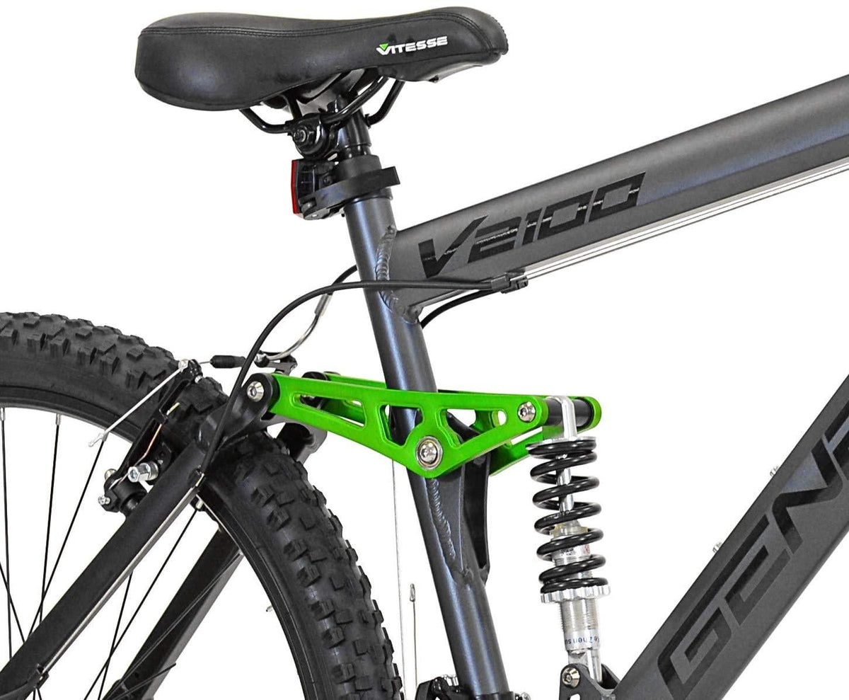 Genesis V2100 Men's Dual Suspension Mountain Bike, Slate Gray
