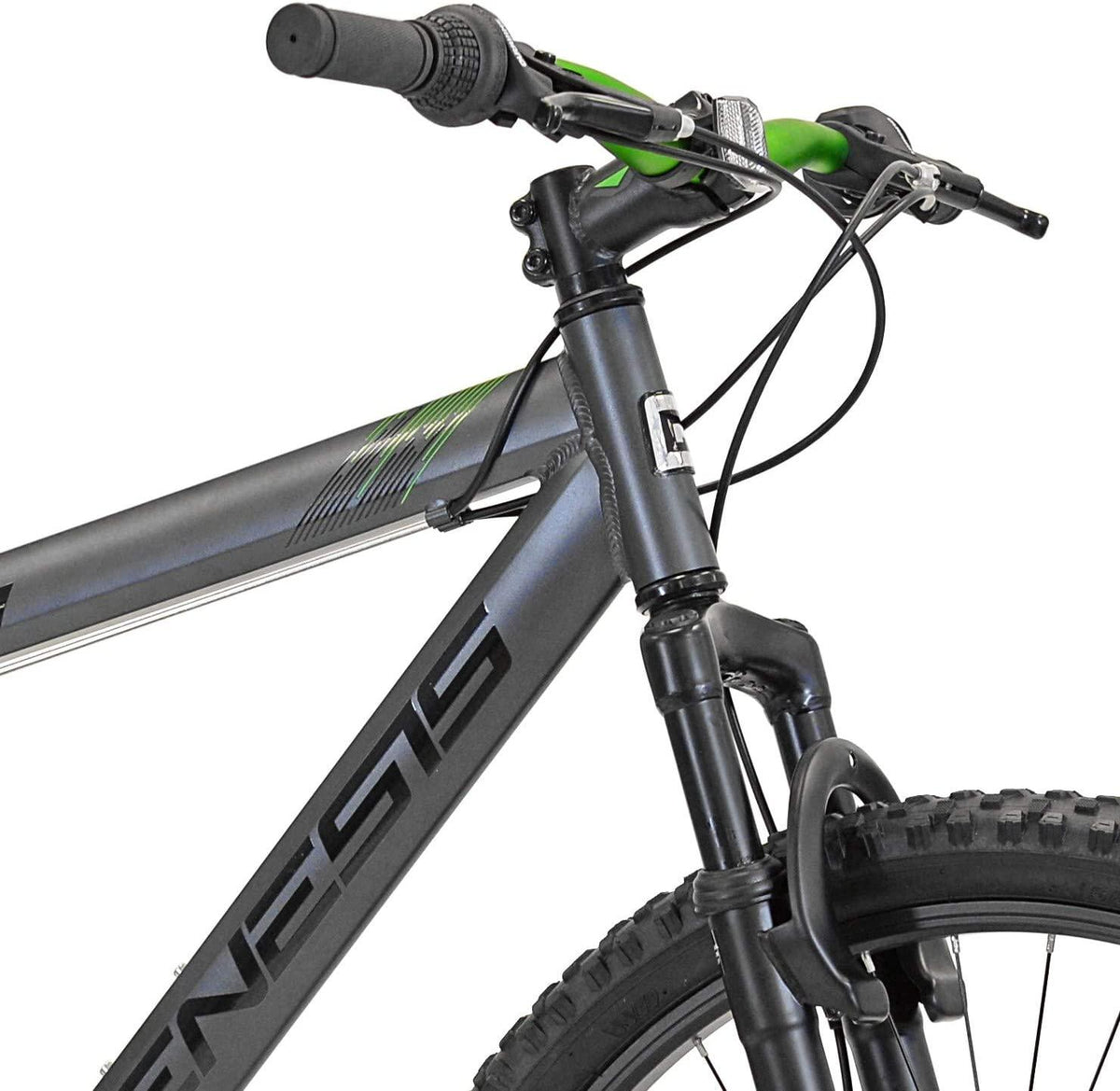 Genesis V2100 Men's Dual Suspension Mountain Bike, Slate Gray