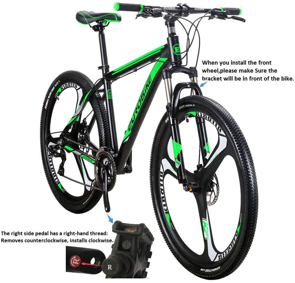 Eurobike Bikes HYX9 Aluminum Frame Mountain Bike 29 Inch 3 Spoke Wheels 21 Speed Bicycle