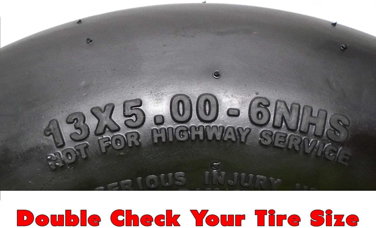 NoAir (2) Kubota Flat Free Wheel Assm 13x5.00-6 Fits Z411KW, Z421KW Repl K3091-18020