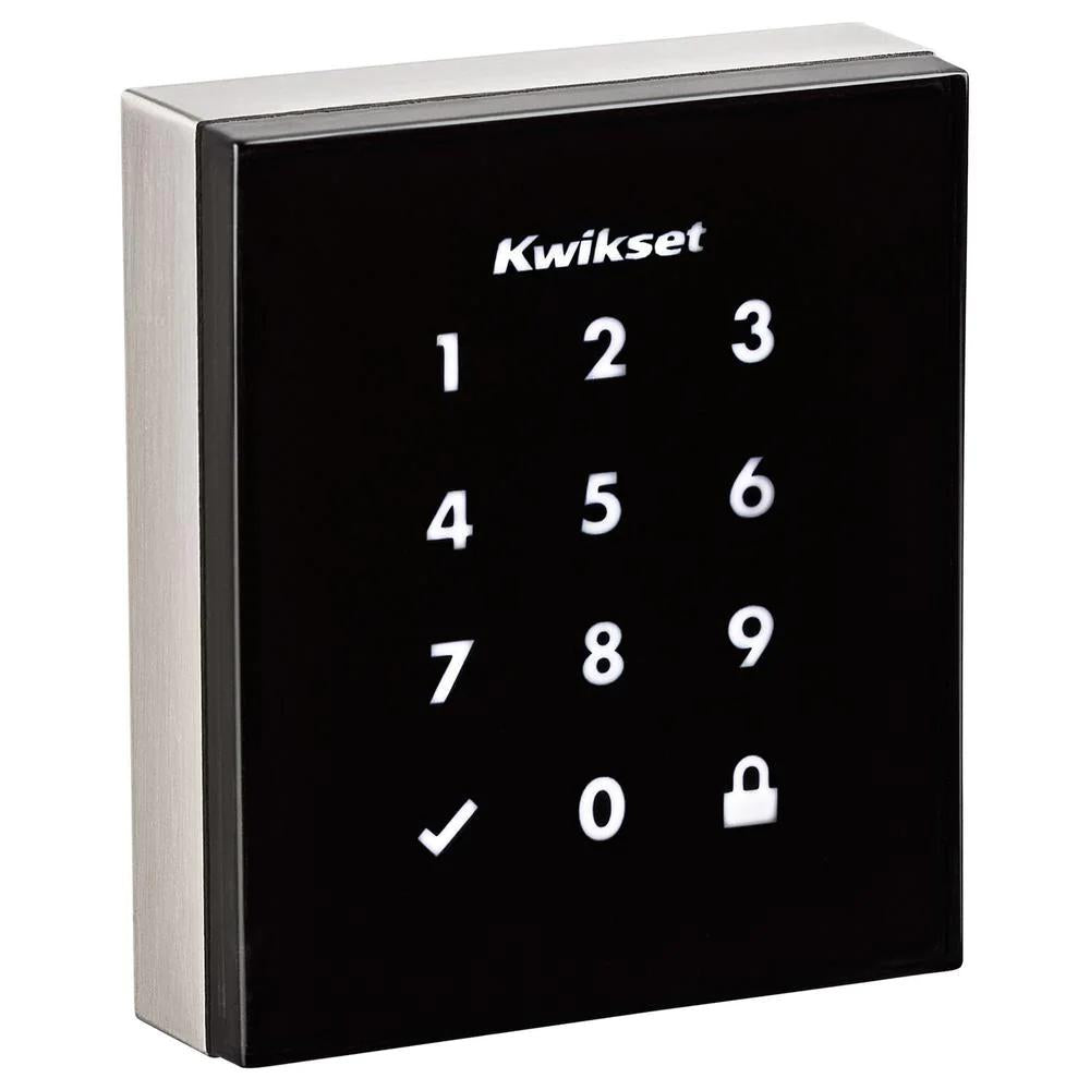 Obsidian Satin Nickel Keyless Electronic Touchscreen Deadbolt Featuring Z-Wave Technology