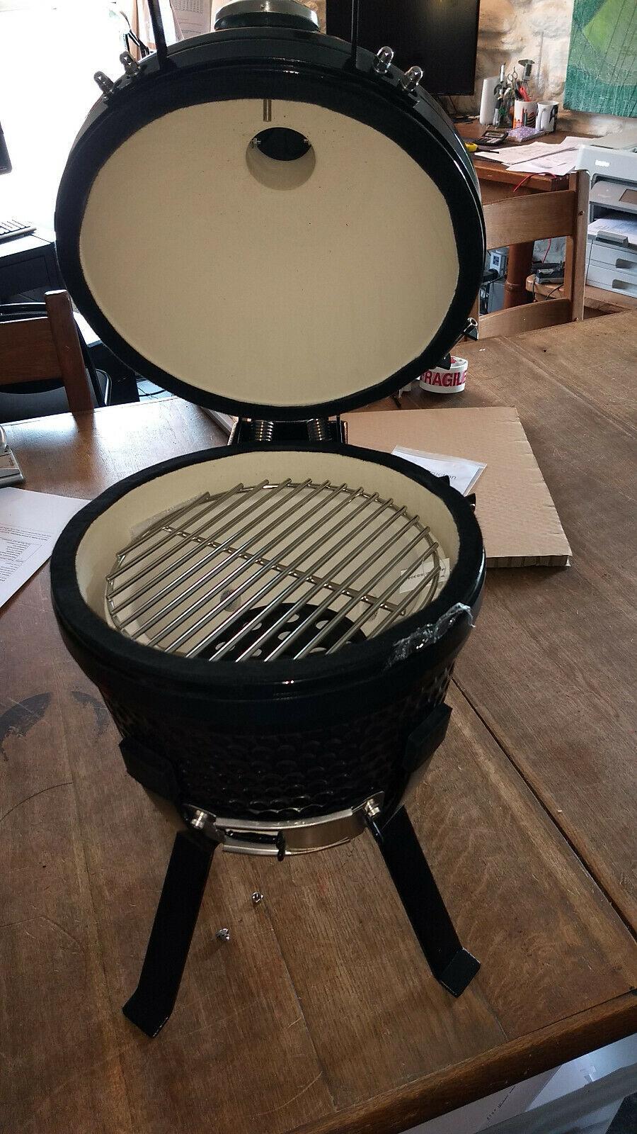 YNNI KAMADO Sizes 13" to 25.2" 13 Colours with Chip Feeder Option Ceramic BBQ
