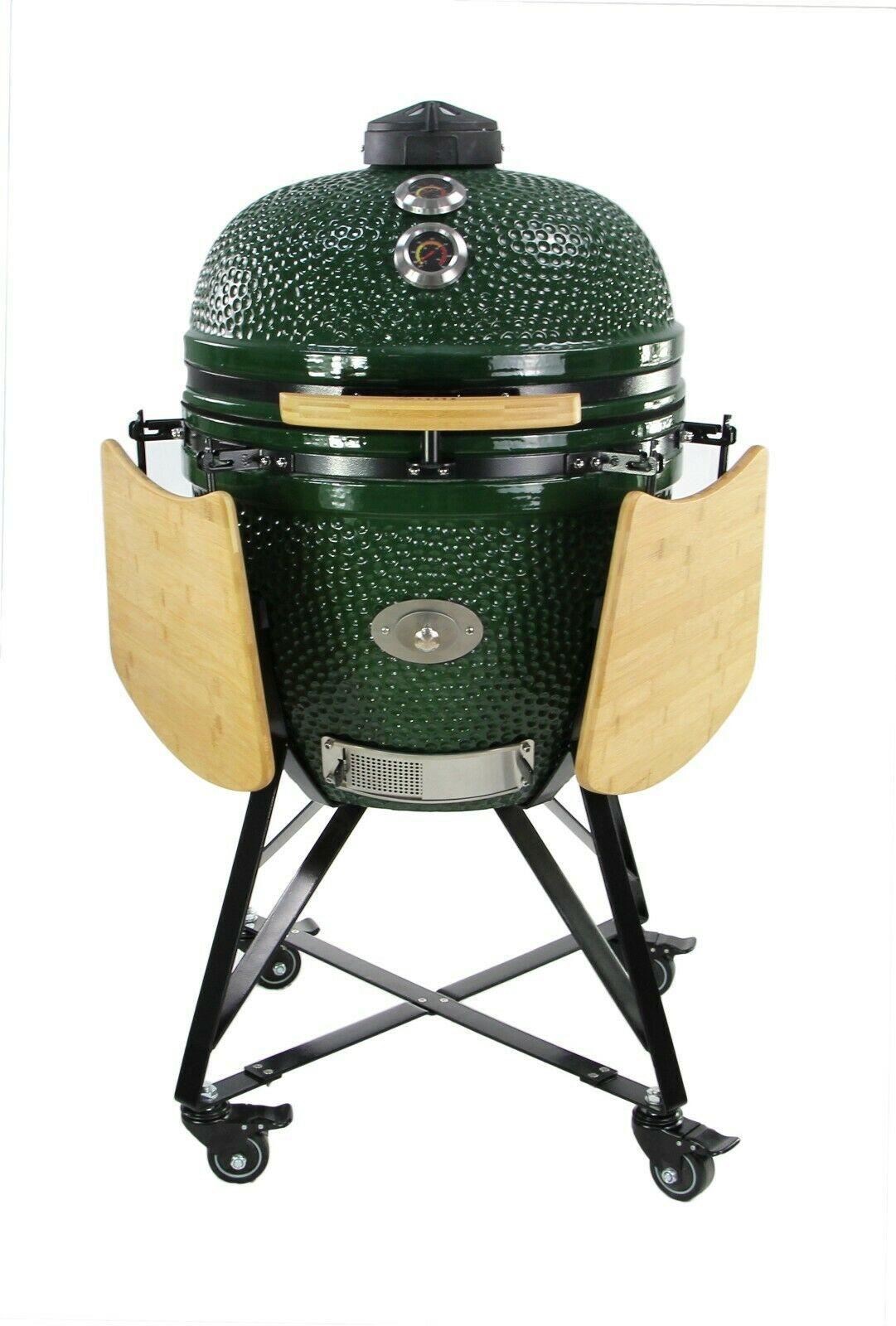 YNNI KAMADO Sizes 13" to 25.2" 13 Colours with Chip Feeder Option Ceramic BBQ