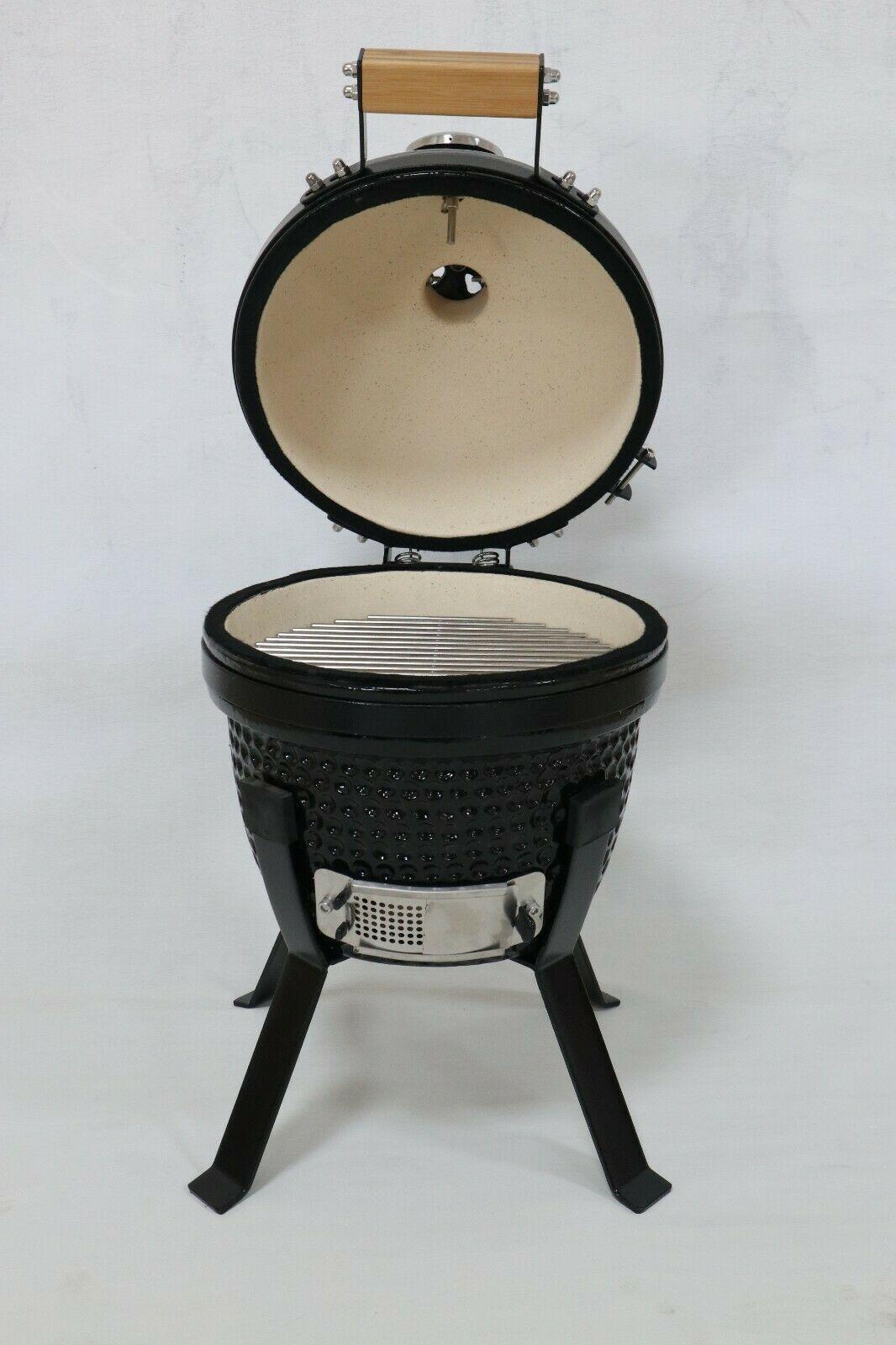 YNNI KAMADO Sizes 13" to 25.2" 13 Colours with Chip Feeder Option Ceramic BBQ