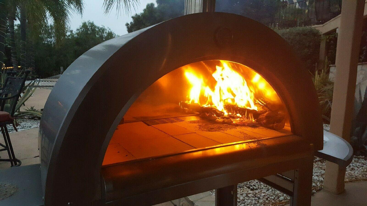 New XL Size Wood Fired Outdoor Stainless Steel Pizza Oven BBQ Grill 44" Wide!