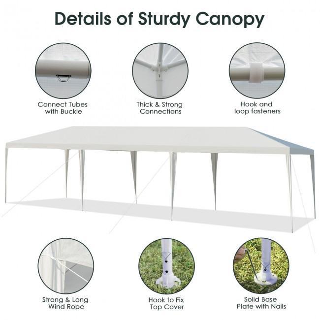 10 x 30 Feet Waterproof Gazebo Canopy Tent with Connection