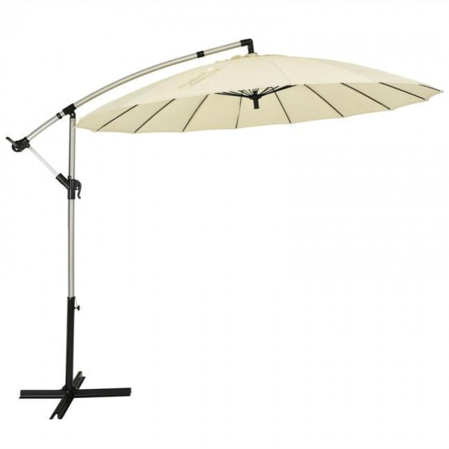 10 Foot Patio Offset Umbrella Market Hanging Umbrella for