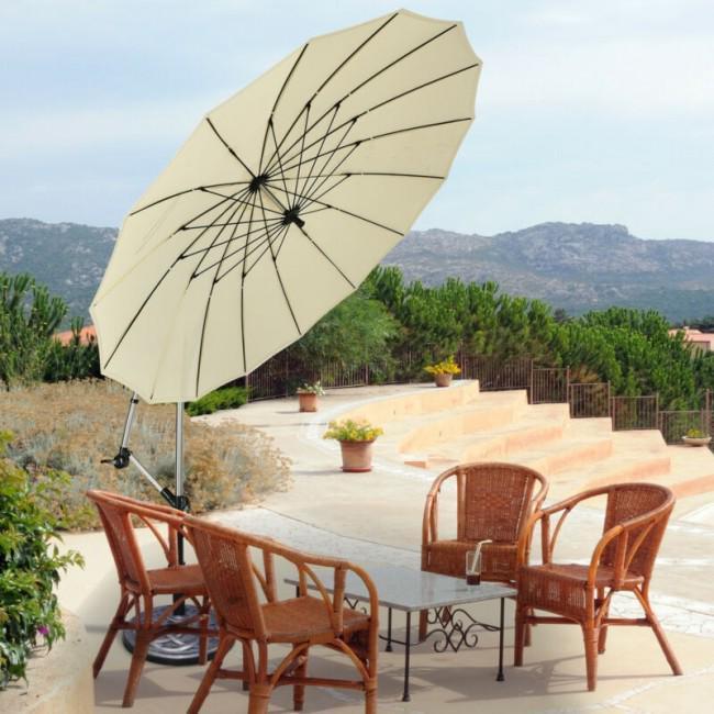 10 Foot Patio Offset Umbrella Market Hanging Umbrella for
