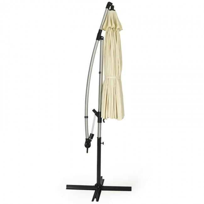 10 Foot Patio Offset Umbrella Market Hanging Umbrella for