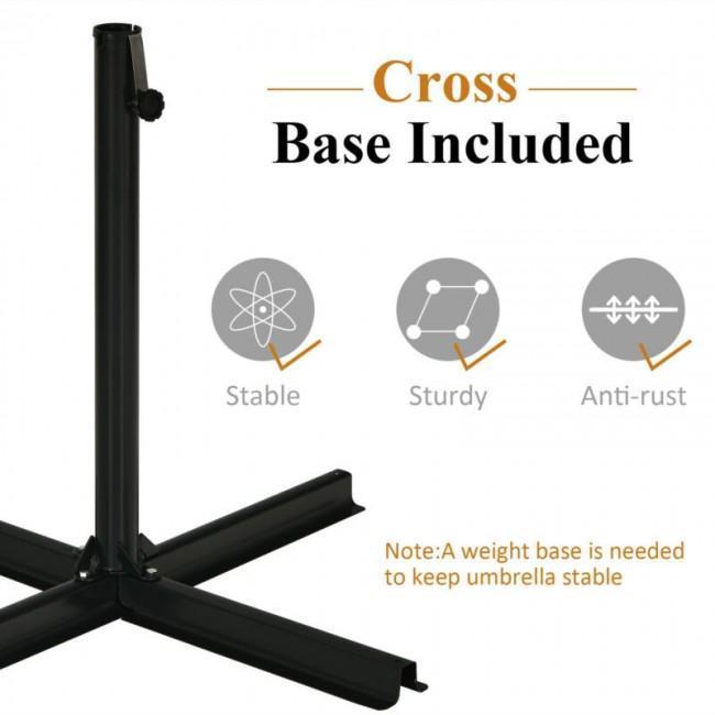 10 Foot Patio Offset Umbrella Market Hanging Umbrella for