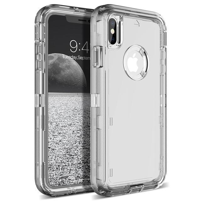Phone Case - Luxury 360 Degree Full Cover Cute Clear Bling Protective Phone Case For iPhone XS/XR/XS Max 8/7 Plus