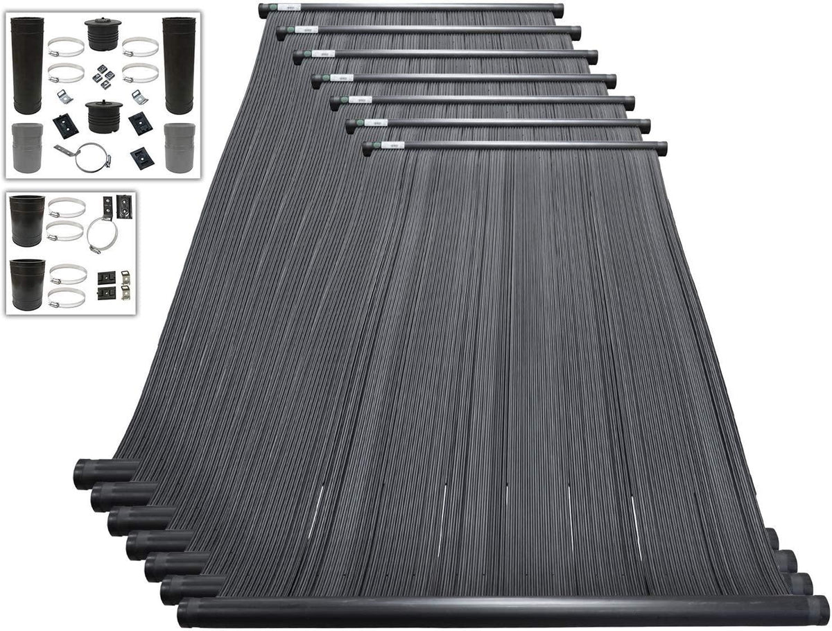SolarPoolSupply Highest Performing Design - DIY Solar Pool Heater System Kit - 15-20 Year Life Expectancy - Made in USA [7-4x8 / 1.5" I.D. Header]