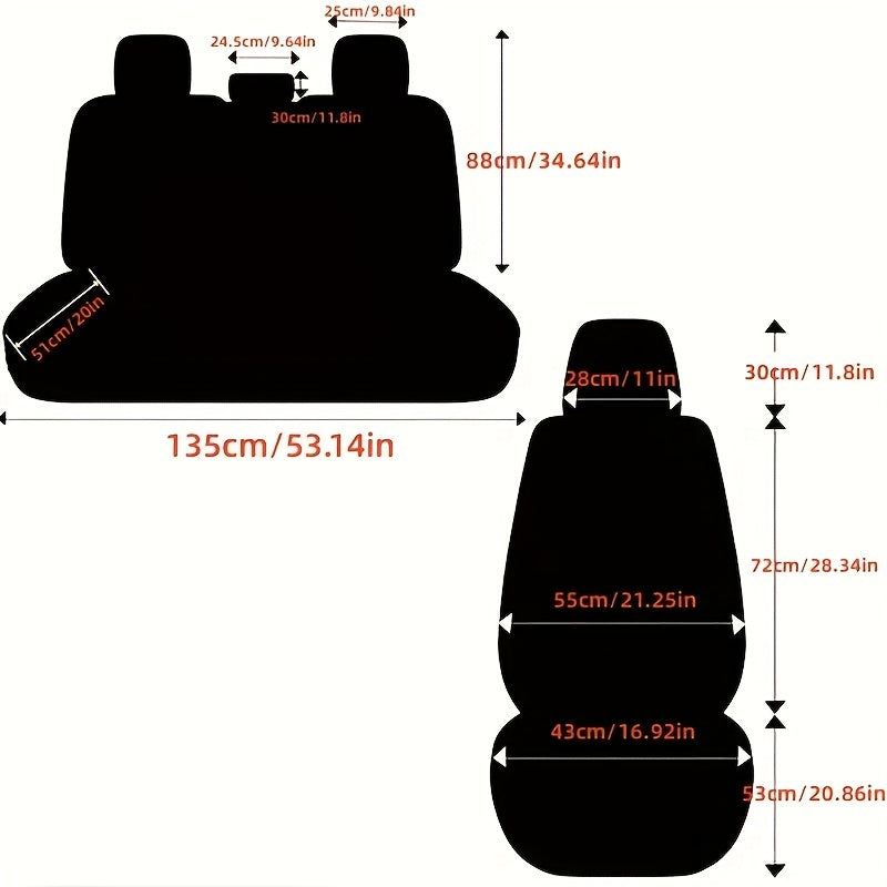 5-seat All-inclusive Car Seat Cover PU Leather Four Seasons Universal Car Seat Protector Compatible With Five-seat Car Pickup Truck SUV Off-road