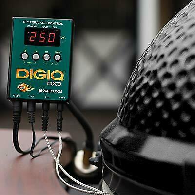 DigiQ DX3 BBQ Temperature Controller Green and Digital Meat Thermometer for