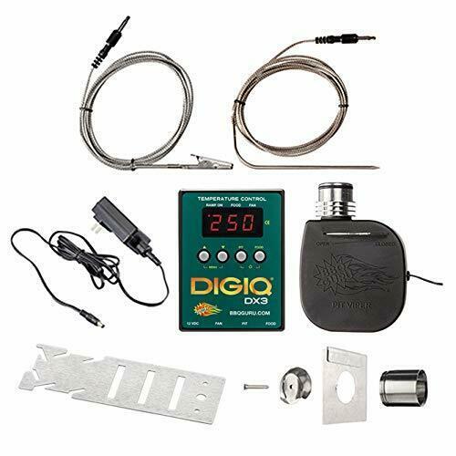 DigiQ DX3 BBQ Temperature Controller Green and Digital Meat Thermometer for