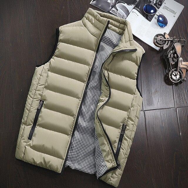 Fashion Men Sleeveless Jacket Winter Vest