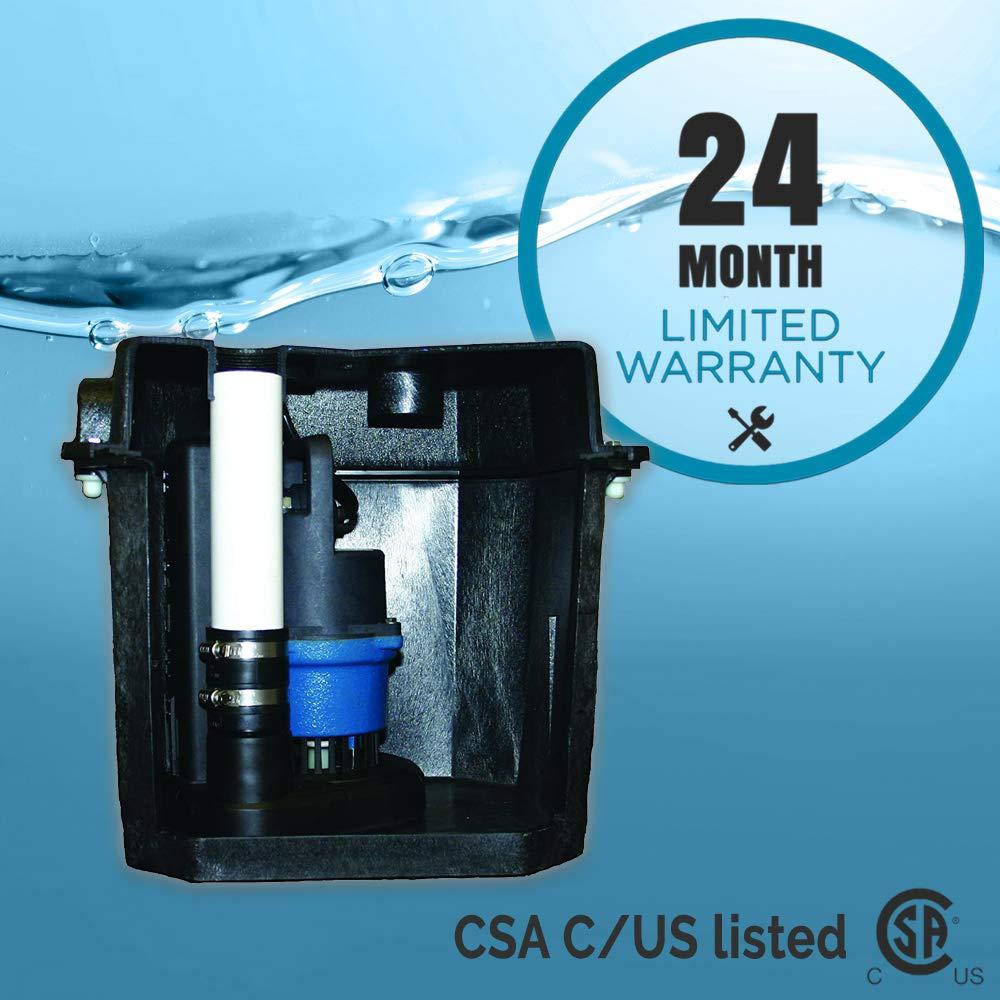 Barnes 131411 Model SU33LT Preassembled Laundry Tray Sump Pump System with SU33 Pump, for Residential or Commercial Plumbing, 1/3 HP, 120V, 42 GPM, 1-1/2" NPT Discharge