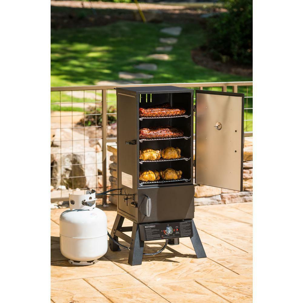 built MDS 230S Dual Fuel Smoker Propane or Charcoal Outdoor Meat Barbecue
