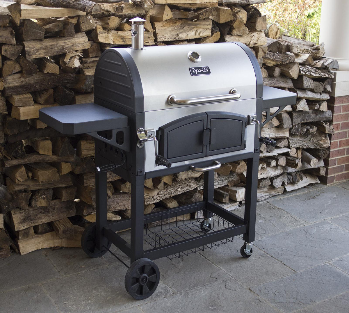 Cast Iron Charcoal Grill Heavy Duty Outdoor Expert Dual Chamber BBQ Grill Box