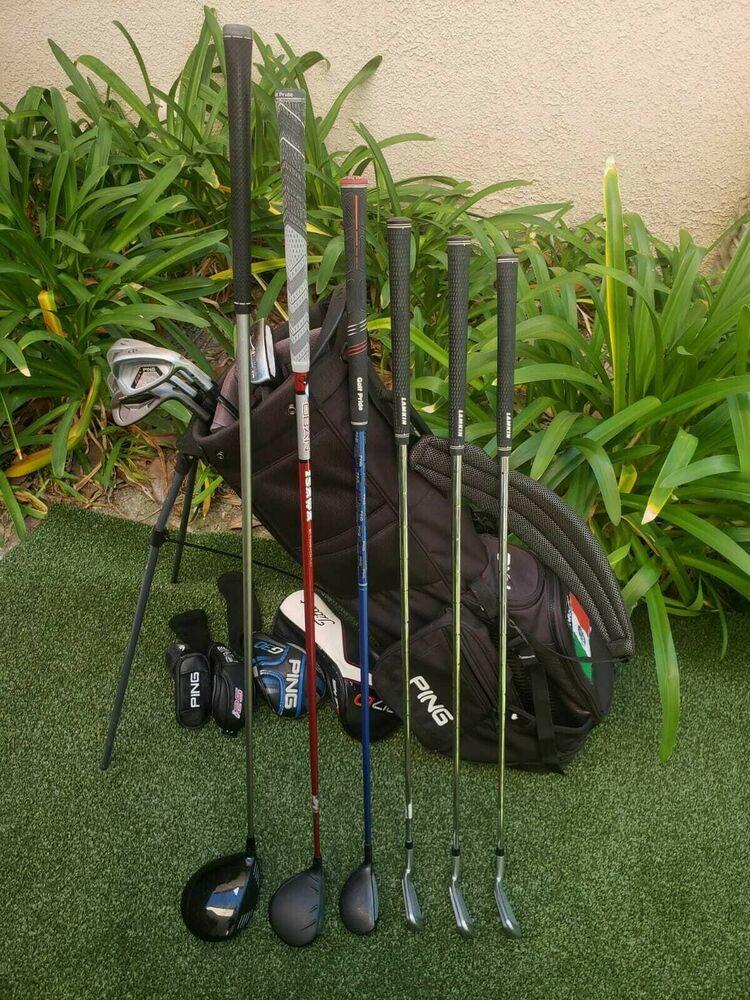 Ping Stiff Complete Golf Set +Bag,915D3 Driver,G3 Wood,G30 Hybrid,i25 Irons,Putt