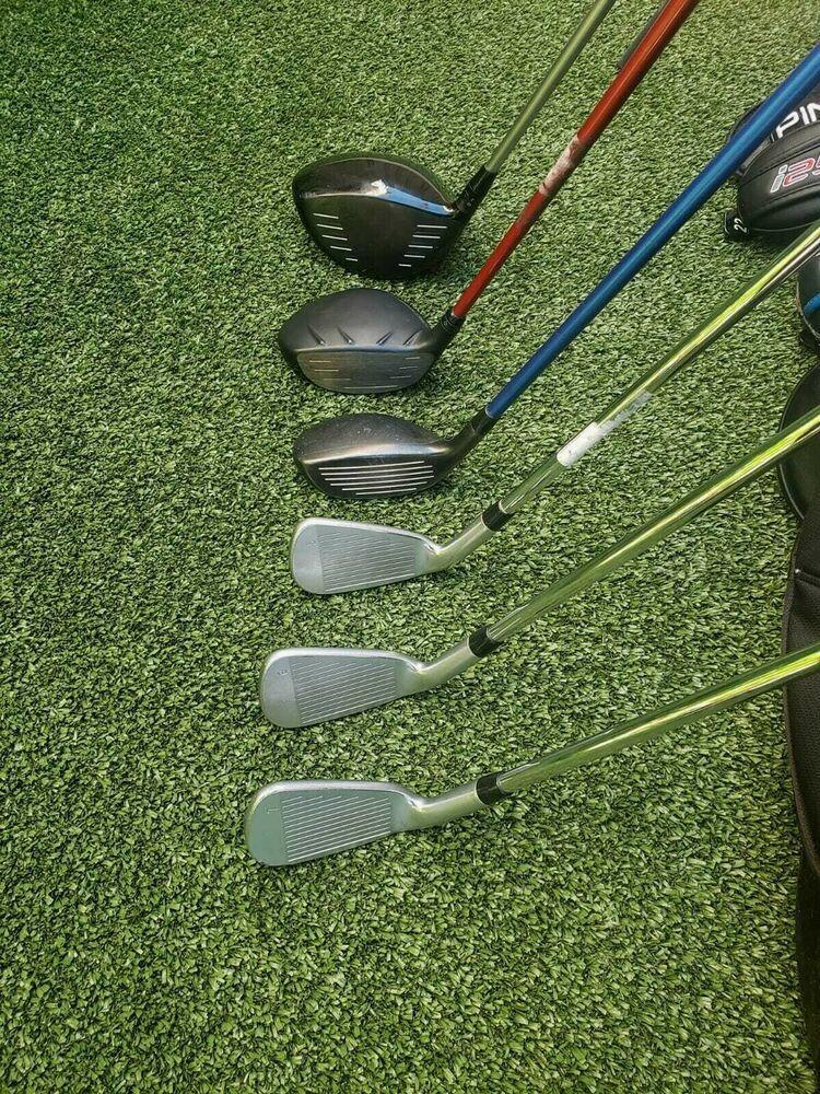 Ping Stiff Complete Golf Set +Bag,915D3 Driver,G3 Wood,G30 Hybrid,i25 Irons,Putt