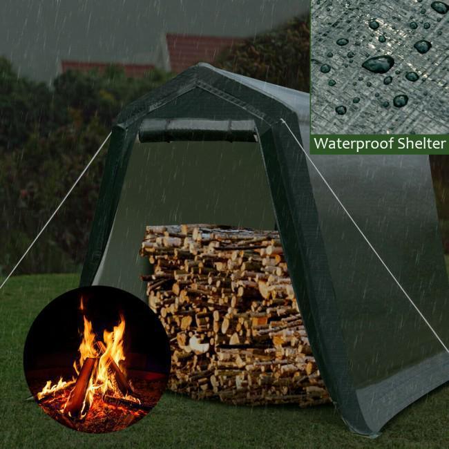 6 x 8 Feet Outdoor Carport Patio Storage Shelter Shed Car