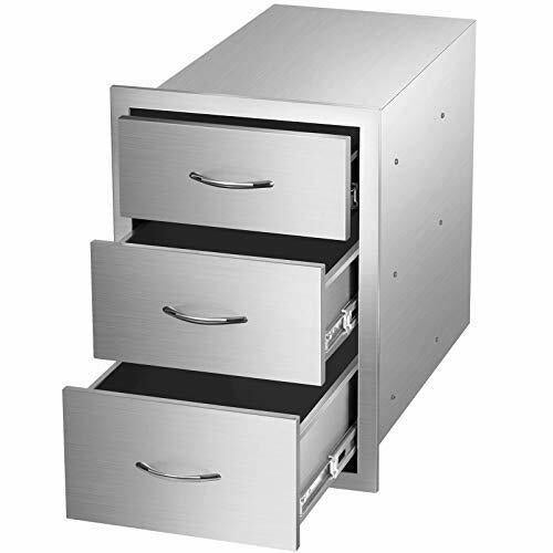 Outdoor Barbecue Drawers,Stainless Steel Kitchen 16W x 28.5H x 20.5D Inch