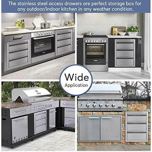 Outdoor Kitchen Drawers Stainless Steel 13.9 x 20.2 x 23.2 14" x 20" x 23.2"