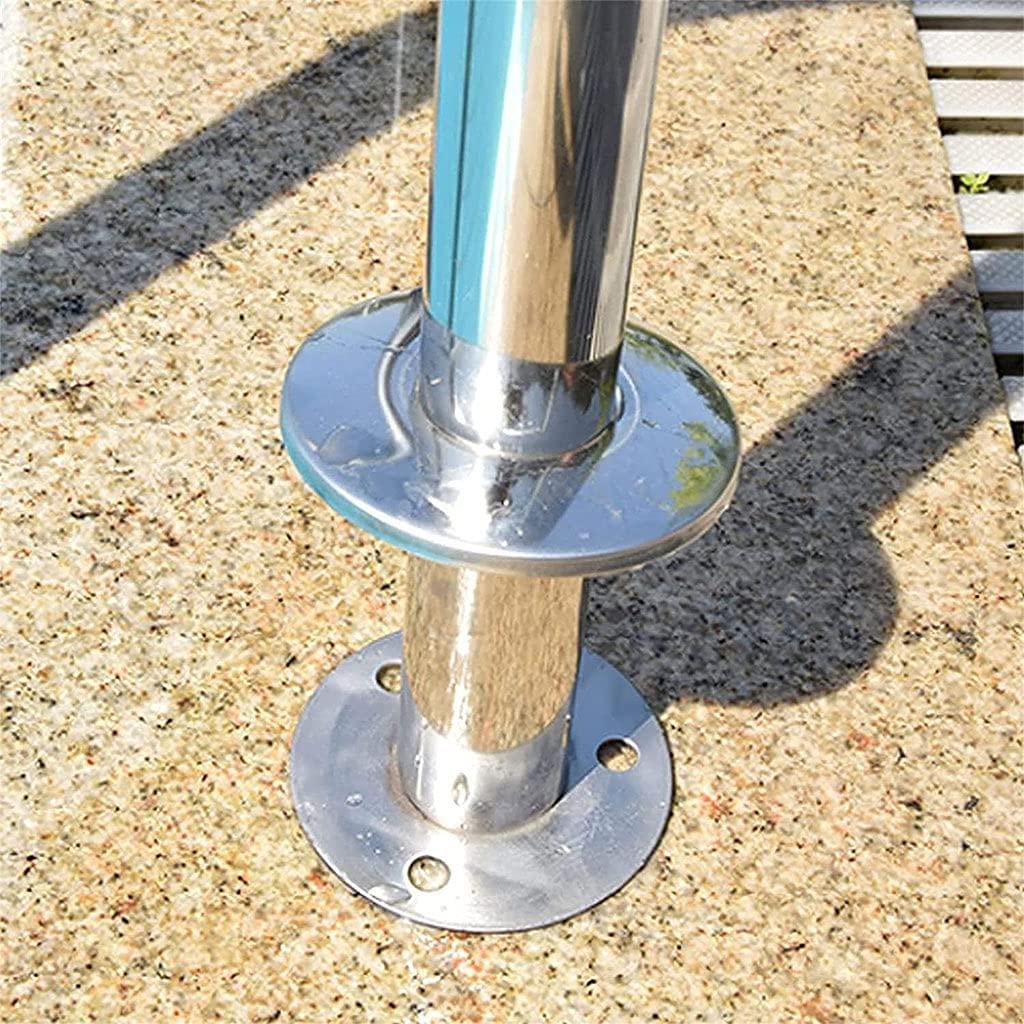 YERT Pool Handrails, 304 Stainless Steel Pool SPA Railing Handles, Suitable for Above Ground Pools, Hot Spring Baths, Backyard, Silver,31 × 31 inch