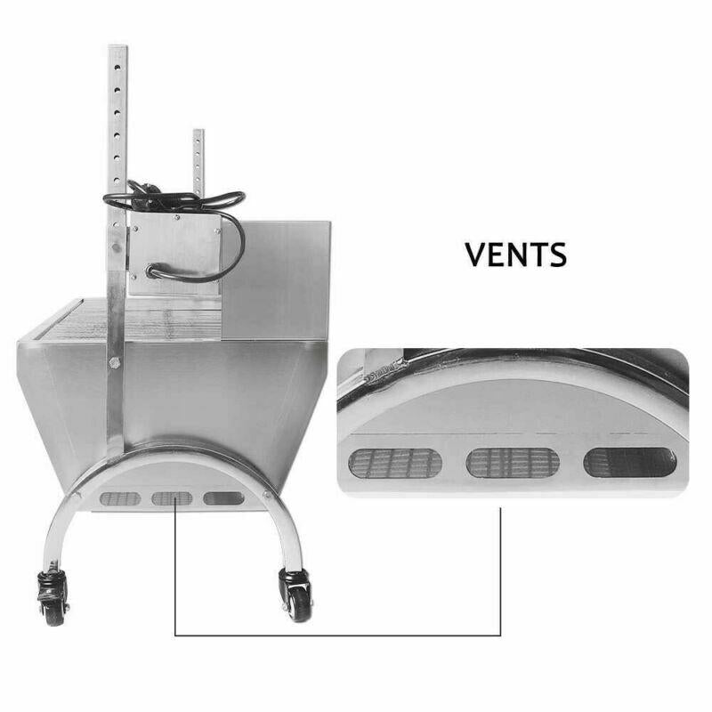 Large Grill Charcoal Spit Roaster Rotisserie Pig Lamb Roast Bbq Chicken w/ Motor