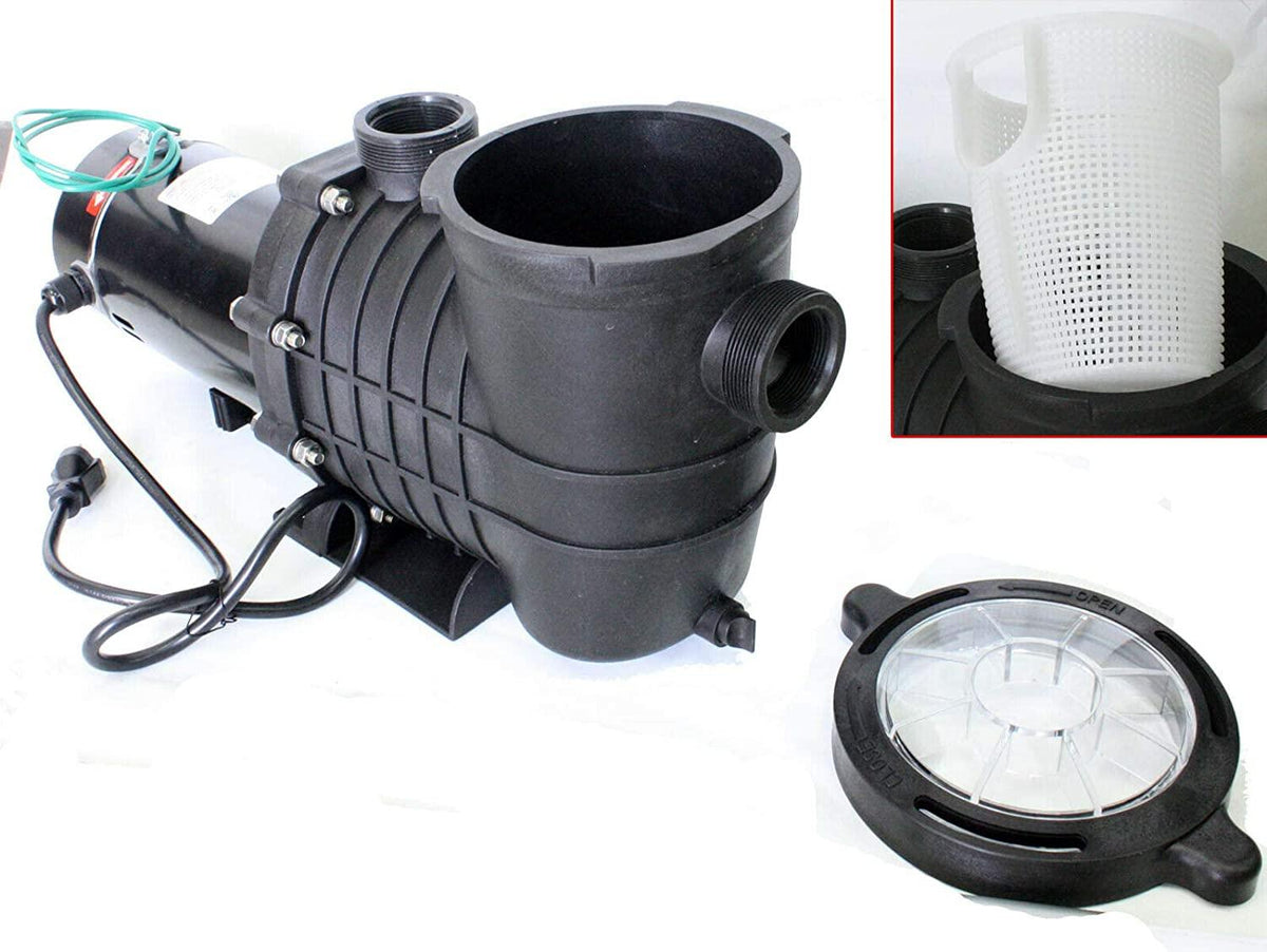 115/230V 2 HP 1500W INGROUND ABOVE GROUND SWIMMING POOL WATER PUMP W/Strainer