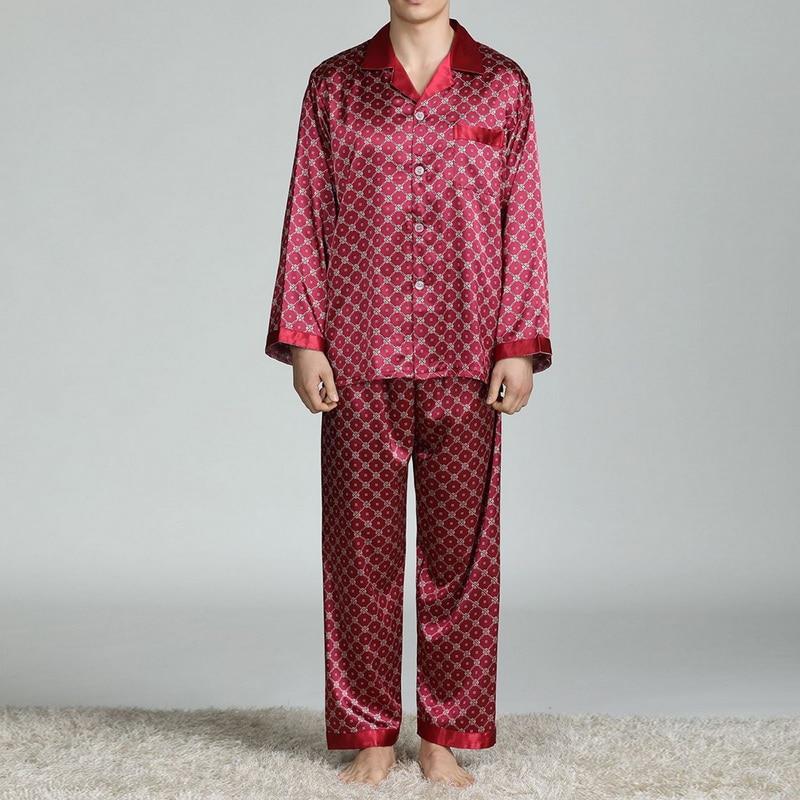 New Men Silk Satin Pajama Sets