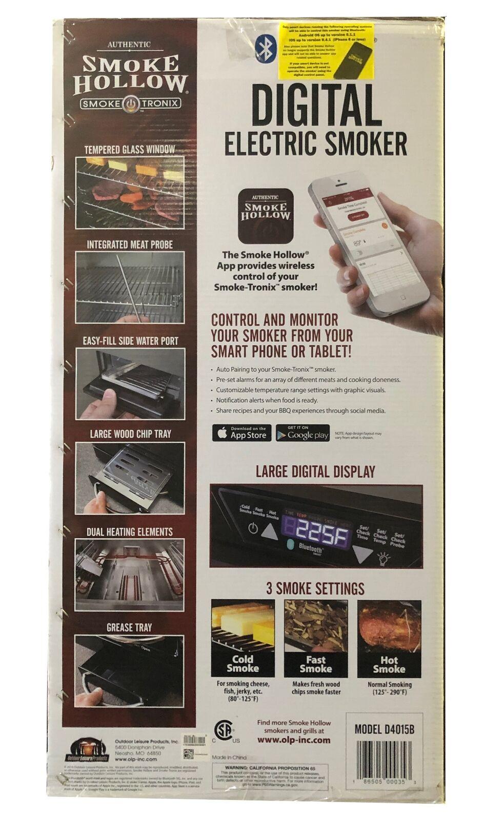 Smoke Hollow Smoke Tronix Digital 40 Inch Electric Smoker Model D4015B