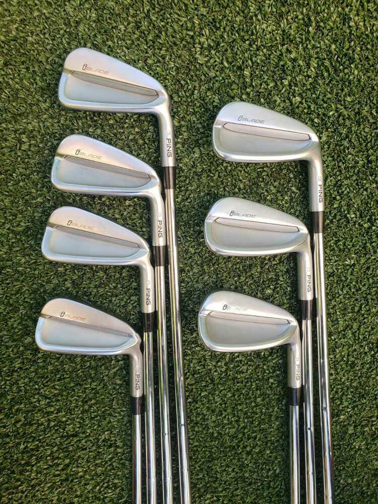 Ping iBlade White Dot , 3* upright 4-W Iron Set,RH,Ping Regular Steel ,Great!