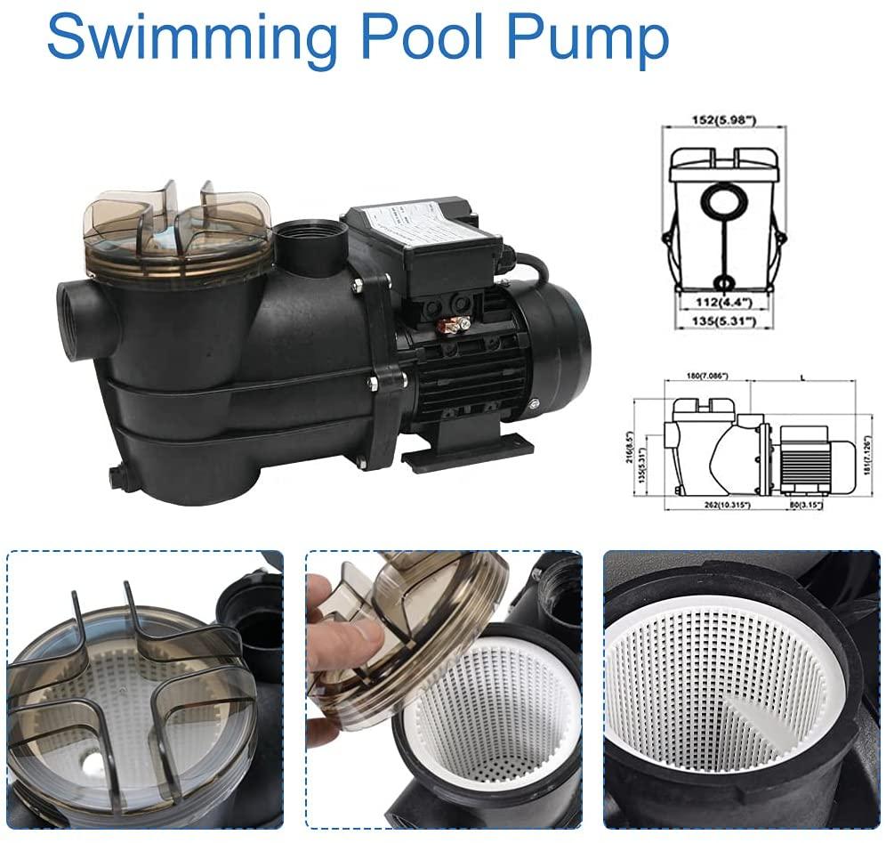 iMeshbean Pool Sand Filter and Pump 16" 2800GPH Filter System 5-Way Valve with Stand Base for Above Ground Pools Easy to Use and Maintain