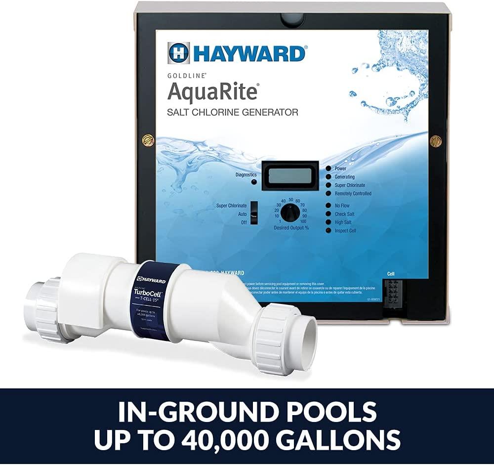 Hayward W3AQR15 AquaRite Salt Chlorination System for In-Ground Pools up to 40,000 Gallons