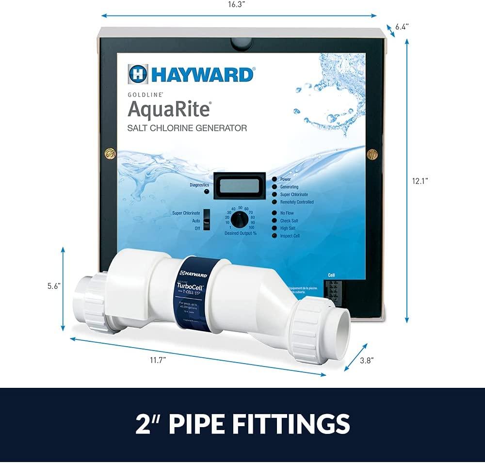 Hayward W3AQR15 AquaRite Salt Chlorination System for In-Ground Pools up to 40,000 Gallons