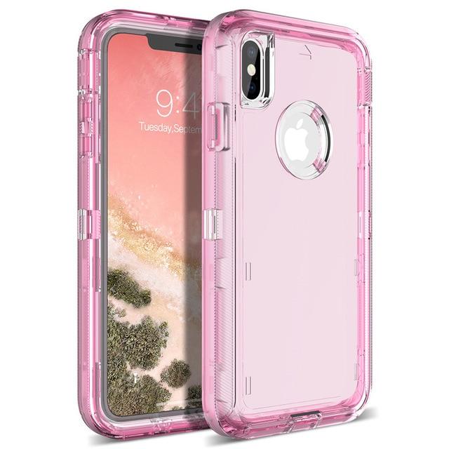 Phone Case - Luxury 360 Degree Full Cover Cute Clear Bling Protective Phone Case For iPhone XS/XR/XS Max 8/7 Plus