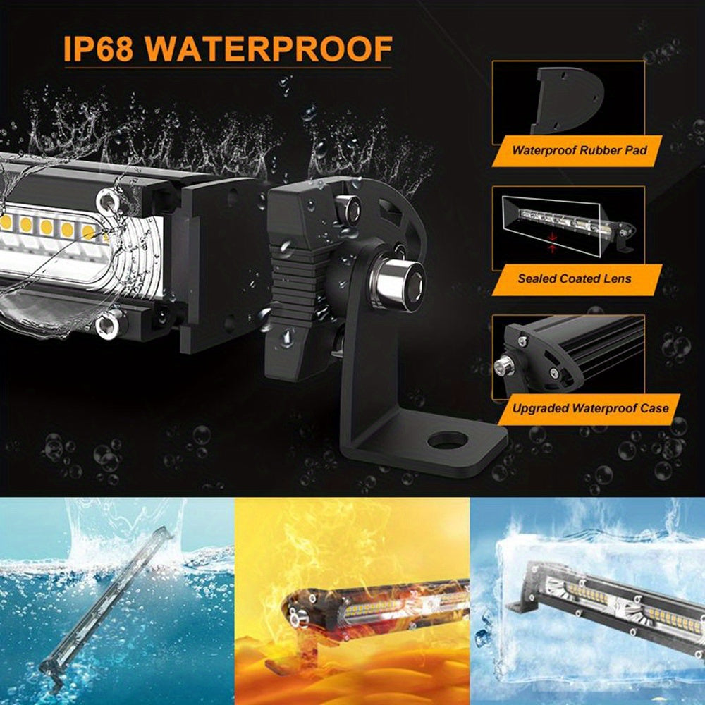 LED Work Light Ultra-thin Single Row LED Light Bar Suitable For Off-road 4x4  Car SUV Trucks Tractor Fog Lights 12V/24V Spot Flood  Light Bar