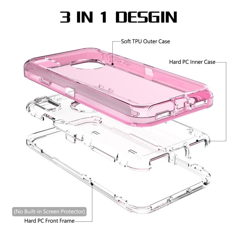 Phone Case - Luxury 360 Degree Full Cover Cute Clear Bling Protective Phone Case For iPhone XS/XR/XS Max 8/7 Plus
