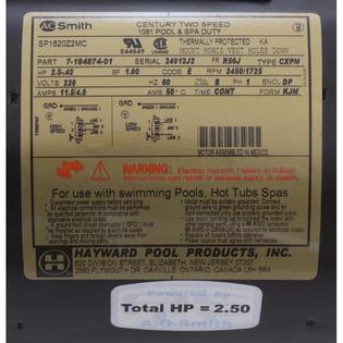 SPX1620Z2MNS 2.5HP 2-Speed Motor for Northstar Pump
