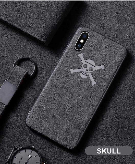 Phone Case - Luxury Vintage Alcantara Leather Soft Protective Phone Case For iPhone XS/XR/XS Max 8/7 Plus