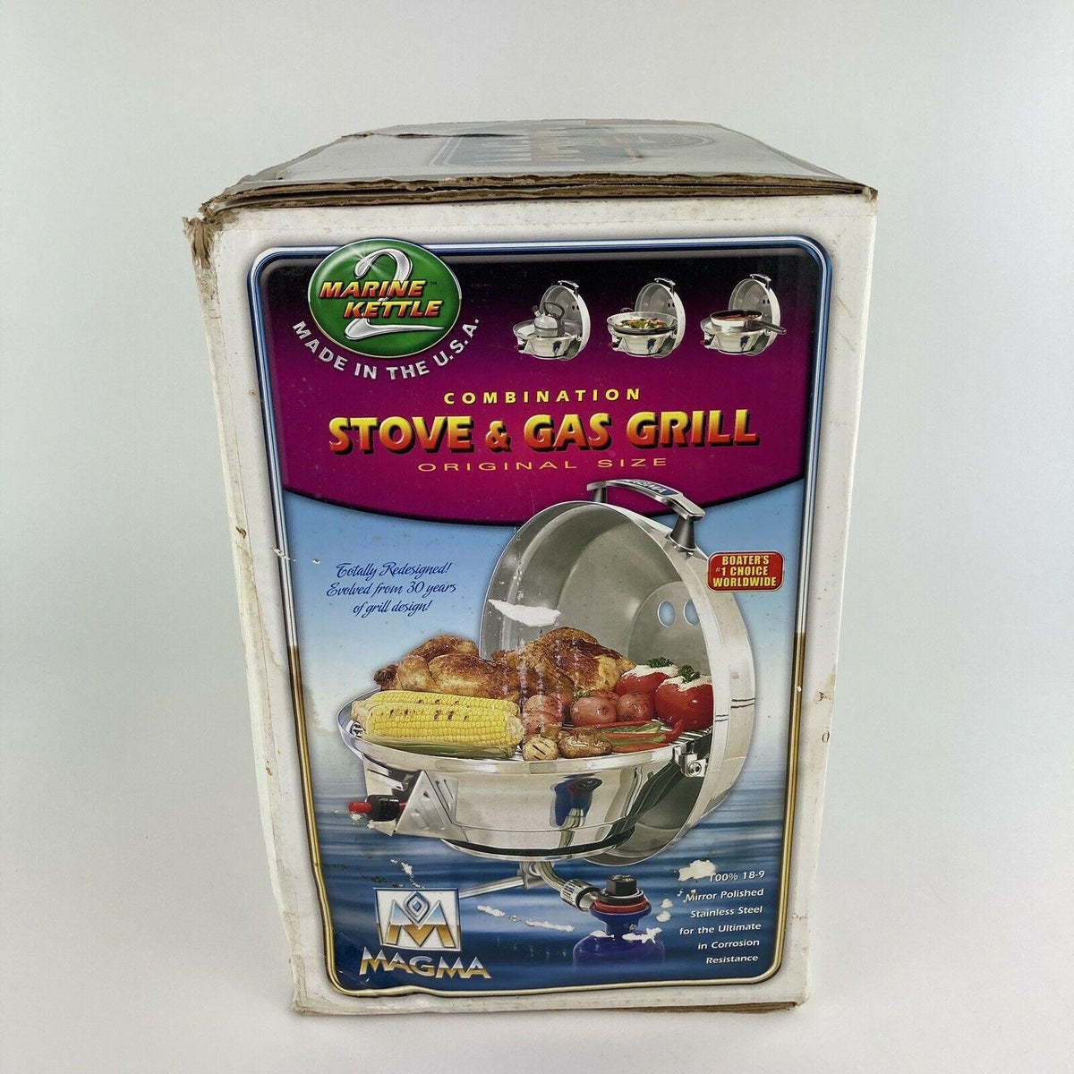 New! Magma Stove & Gas Grill Combo Marine Kettle 2 Orig Size A10-207 Box Damage