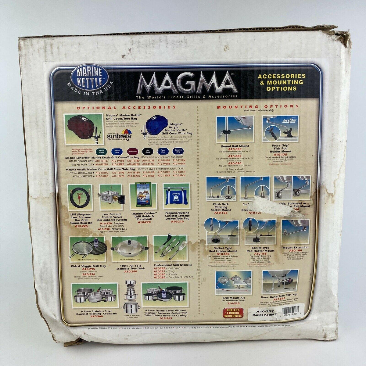 New! Magma Stove & Gas Grill Combo Marine Kettle 2 Orig Size A10-207 Box Damage