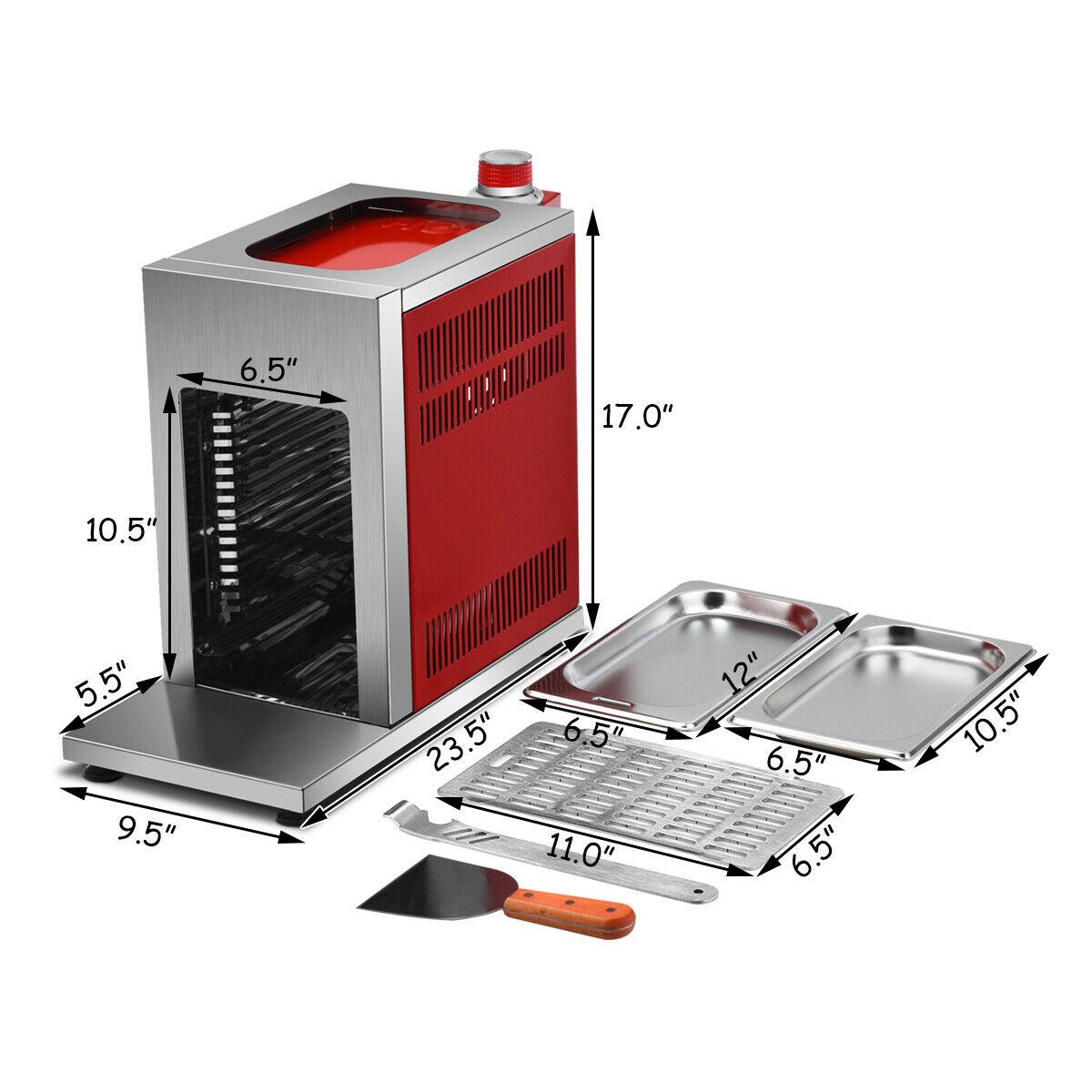 Propane Infrared Steak Grill BBQ Stainless Steel Single Burner Vertical Cooking