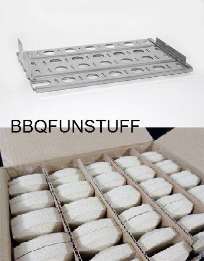 Factory Gas Grill Stainless 48"(4) Briquette Grate White Ceramic Briquette